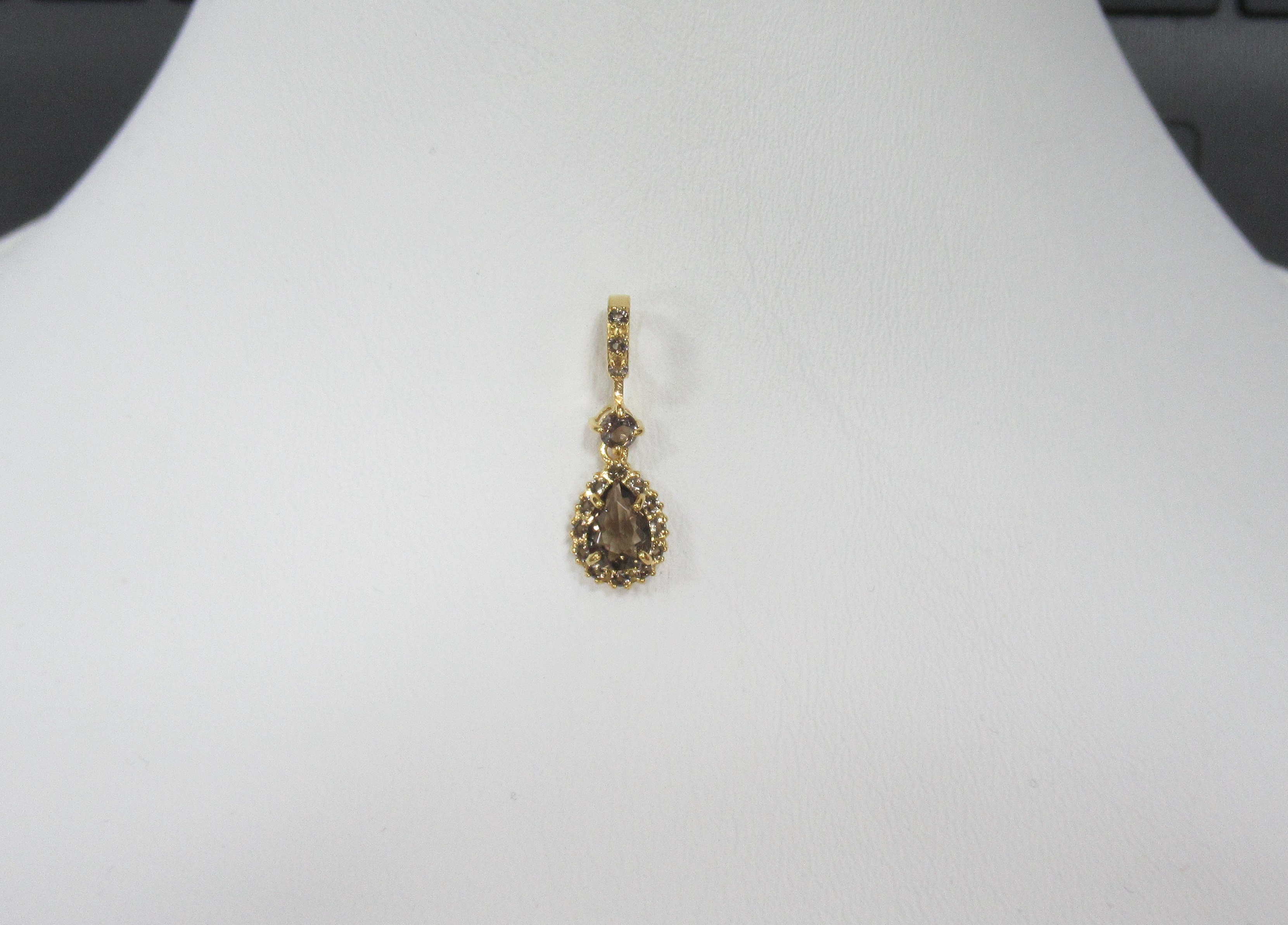 Серебряная подвеска с раухтопазами